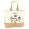 Jute Tote Bag - PLANETEE - Laure «life Is Prettier» - Printed Text - Made In France - Eco-responsible