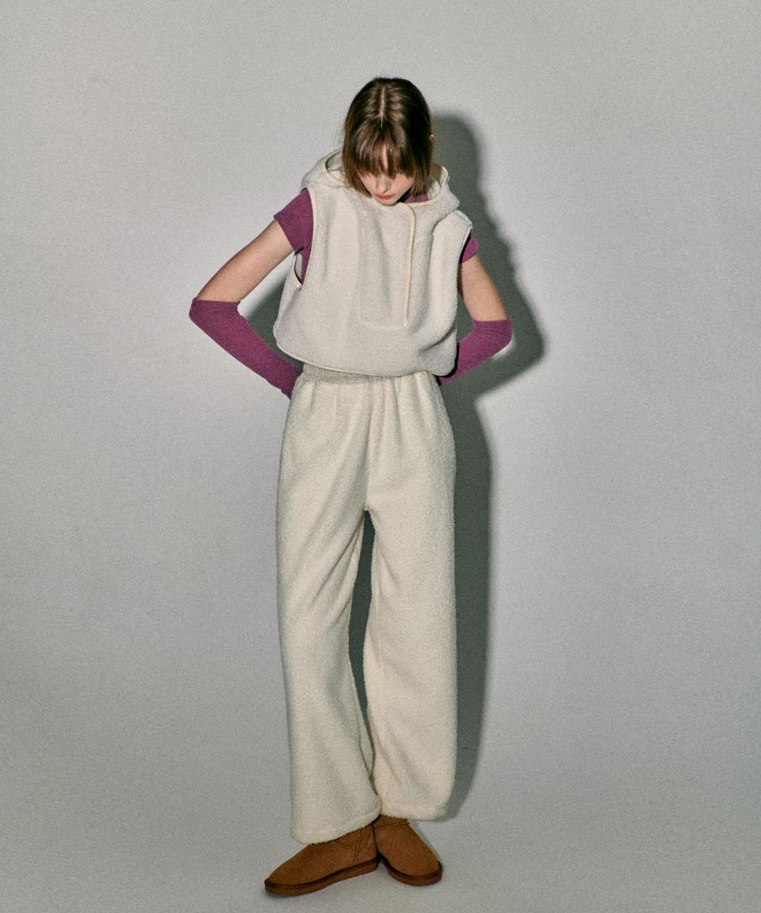 Kkuape Coloring Fleece Pants_Ivory
