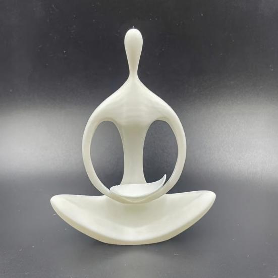 Abstract Human Figure Minimalist Zen Humanoid Sculpture Ornament, 3D Printed Figurine with Smooth Surface Statue And Delicate Texture, Compact