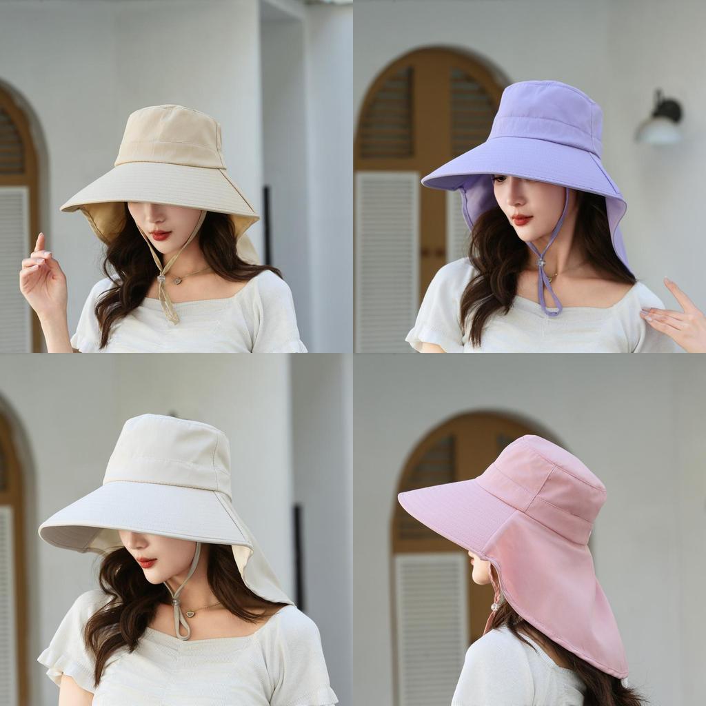 Summer Sun Protection Fisherman Hat With Wide Brim For Women Outdoor Activities