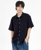 Biel Linen Half Shirt Black