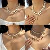 New Bohemian Style Shell Necklace Multilayer Starfish Clavicle Chain Pearl Seashell Choker Women