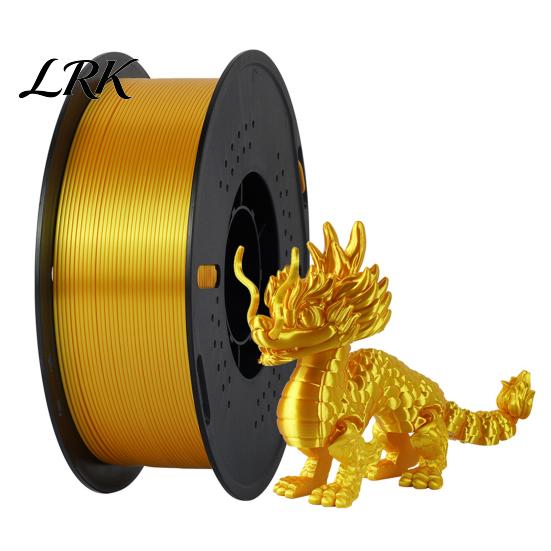 1.75mm PLA Filament Silk 3D Printer Filament, 1kg Spool for FDM Accessory Printers, Shiny Metallic DIY Ornaments and Models Printing Material