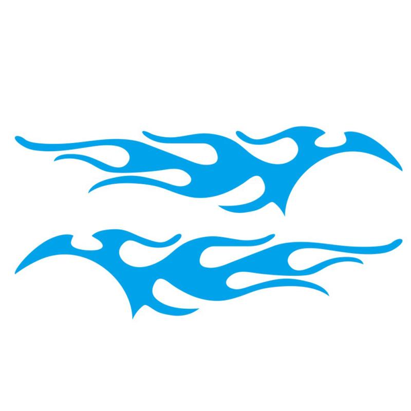 2pcs D-1216 Car Body Sticker Stripe Flame Large Graphic Decal Diy Decoration Accessories Styling