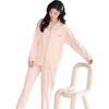 Women's Pure Cotton Pajama Set Spring Autumn 2025 New Long Sleeve Cardigan Loose Plus Size Homewear Suitable for Outdoor Wear
