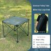 ZISIZ Portable Aluminum Square Folding Outdoor Table
