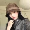 1pc Women's Solid Color Retro Corduroy Bucket Hat,Suitable for Autumn/Winter,Fashion Commute,Used As Gift Hat,Beret,Equestrian
