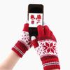 Knitted Snowflake Winter Knitted Gloves Touch Screen Skiing Gloves Full Finger Mittens  Winter