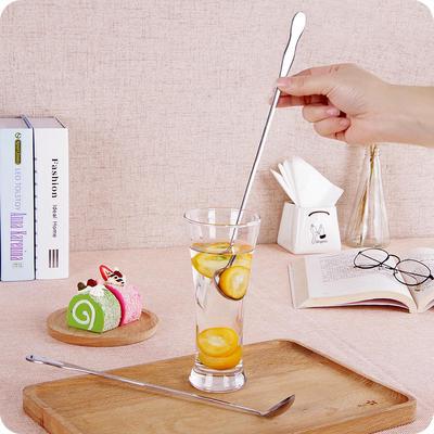 Coffee Spoon Long Mixing Spoon Long Handle Spoon Creative 1PC Kitchen Accessories Round Stainless Steel Honey Poon  Handmade