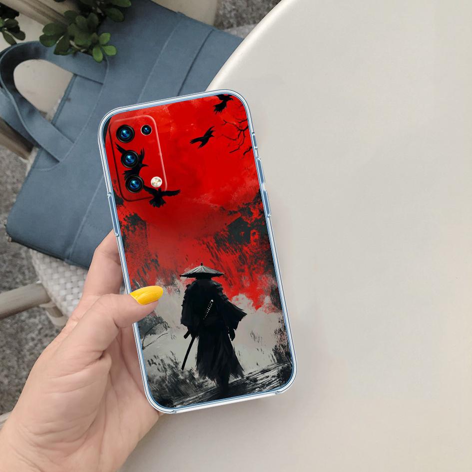 CJ70 Japan Samurai Soft Shell Transparent Phone Case for Motorola Moto Edge 20 30 40 50 S30 Fusion Ultra Pro Neo Lite + G200 G23
