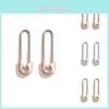 Elegante mehrfarbige Metall-U-förmige Ohrringe Modischer Modeschmuck für Frauen