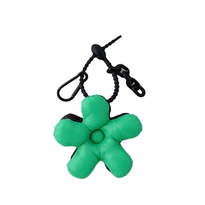 Fashion Keychain Black Green Couples Matching Bag Charm Flower Accessories Man Boyfriend Gift Cute Lanyard Keychain