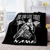 Motorcycle Enthusiast Customize Your Name Blanket Gift Personalized Blanket Warmthful Decor Suitable for Picnics Living Room Bedding Seaside