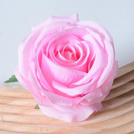 2 Pcs Realistic Artificial Rose Flower Heads Faux Silk No Stem Rose Heads for DIY Crafts Wedding Baby Shower Centerpiece