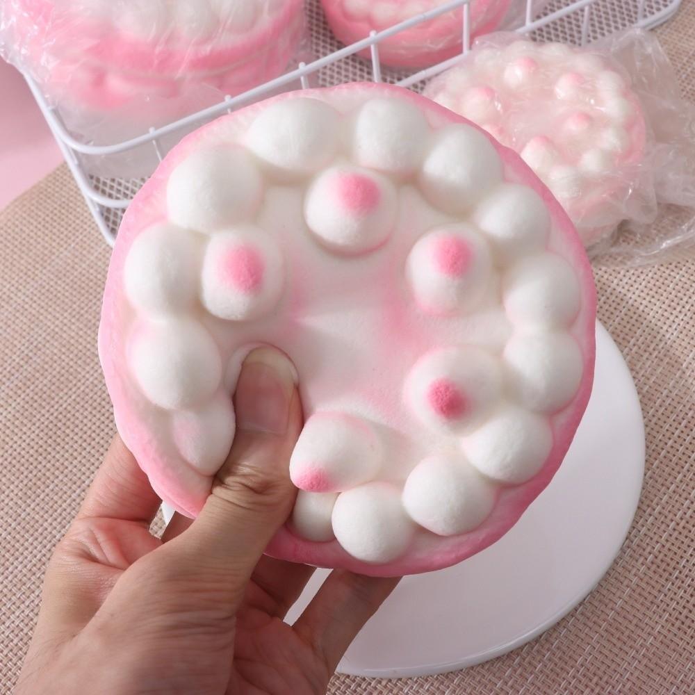 Simulation Raspberry Birthday Cake Squeeze Toy Decompression Pu Squishy Fingertip Toy Pressure Relief Cream Blaster