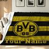 1PC Borussia Custom Name Patterned Flannel Blanket Suitable For All Seasons for Home Decor Warmth and Comfort Gifts Holiday Present