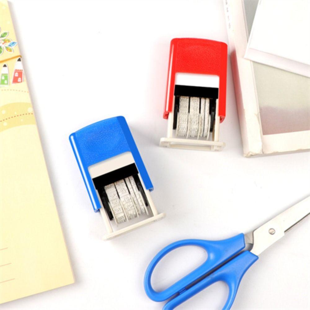 Universal Self-Inking 4mm Self-Inking Stamps DIY Stamp Date Stamps Date Wheel Stamp Handle Account Stamp Automatic Ink Return