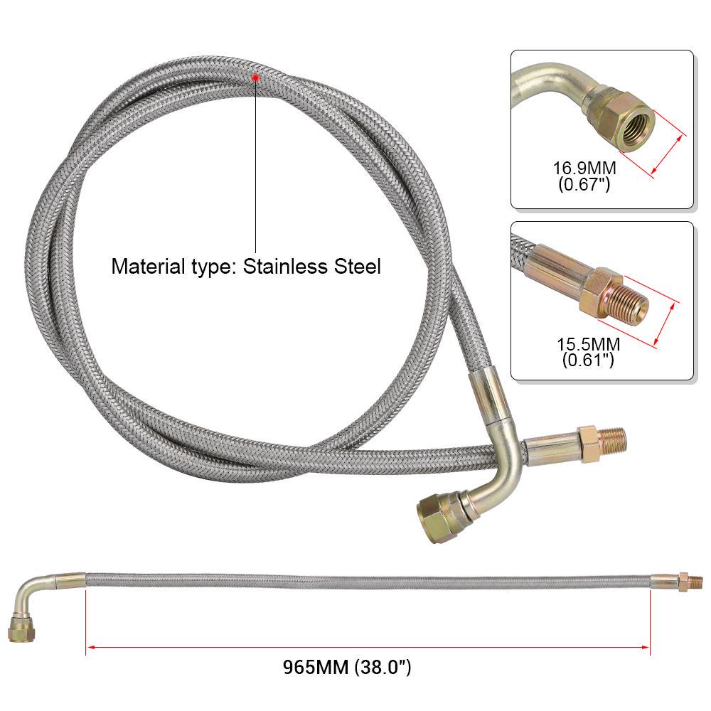 36'' 1/8 NPT 4AN T3 T4 T3/T4 T04E T70 T66 T67 Gt35 Gt45 Turbo Oil Feed Line Oil Return Line Oil Drain Line Kit