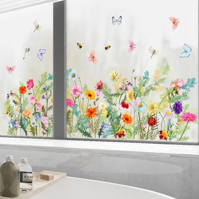 1PC Butterfly Flowers Wall Stickers For Living Room Bedroom Background Wall Decor Room Decoration Decals Wallpaper