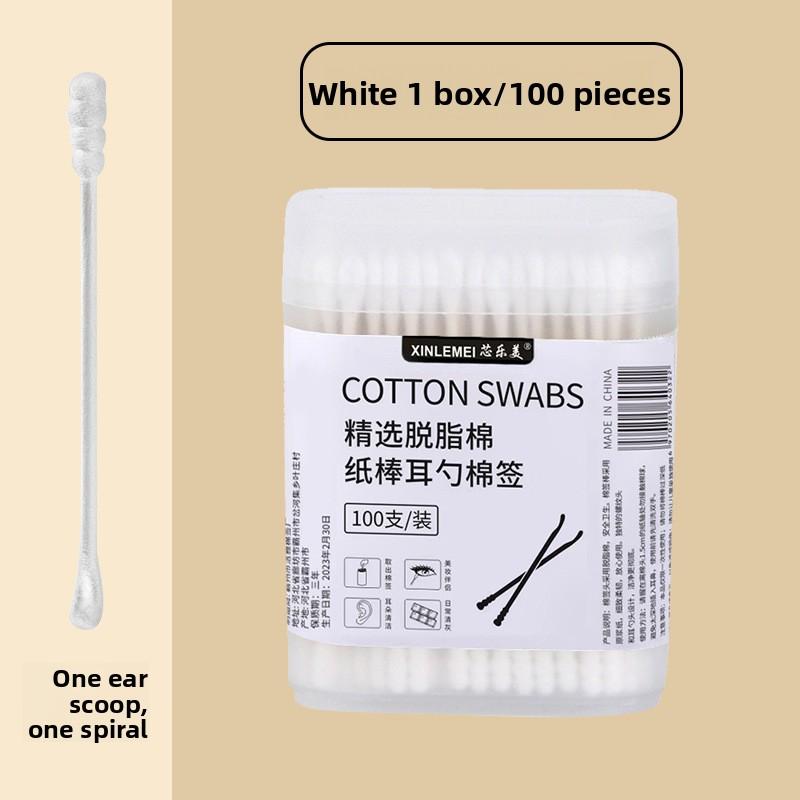 Cotton Swab for Household Use - Double-ended Small Head Box Packaging - Ear Cleaning - Environmentally Friendly - Multi-purpose Cotton Swab