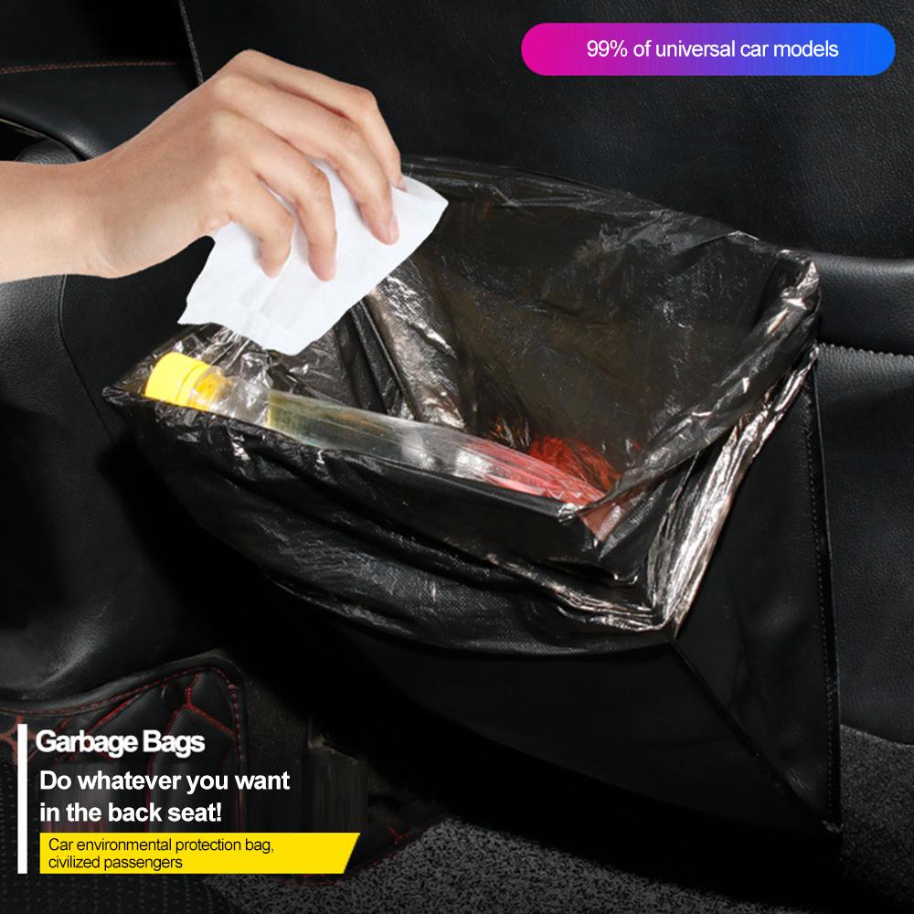 Poubelle de voiture à absorption magnétique, sac poubelle pliable à suspendre au dossier du siège, poche anti-fuite, produits d'intérieur de voiture