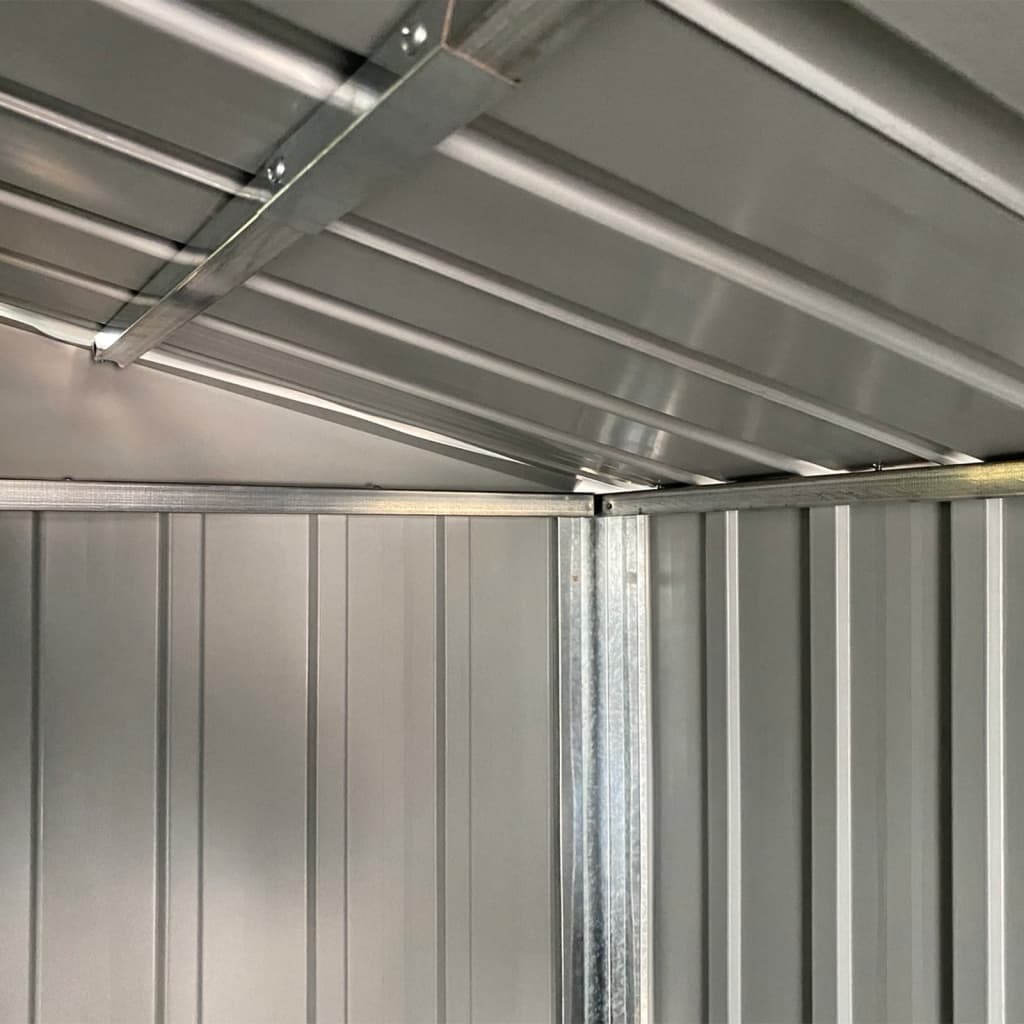 Vidaxl Garden Shed, Green, 277X93X179 Cm, Galvanized Steel