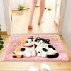 Soft Cat Pattern Floor Mat Non-Slip Animal Area Rug Trendy Bedside Carpet Home Decor