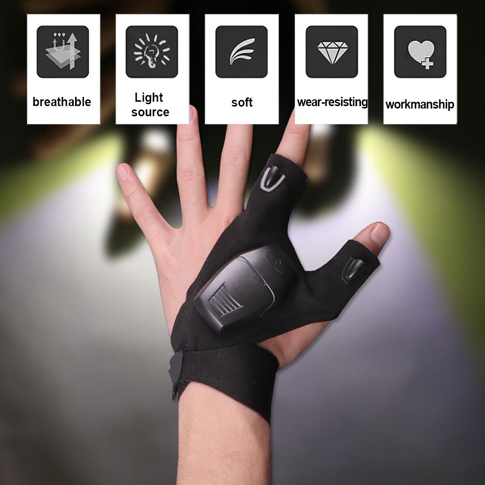 Outdoor Led Fishing Gloves High Brightness Flashlight Fishing Accessories Birthday Gift Gadgets For Men