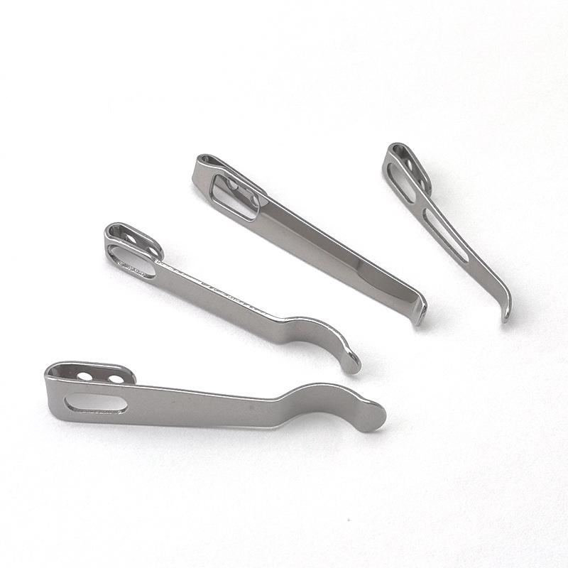 1pcs Fold Knife Clip 420 Stainless Steel Back Clip Pocket Clamp Knife Clip Making Knife Pocket Clips Tool DIY Accessories