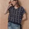 MAXZA Ethnic V Neck Ruffle Volume Blouse Zc08qb605on