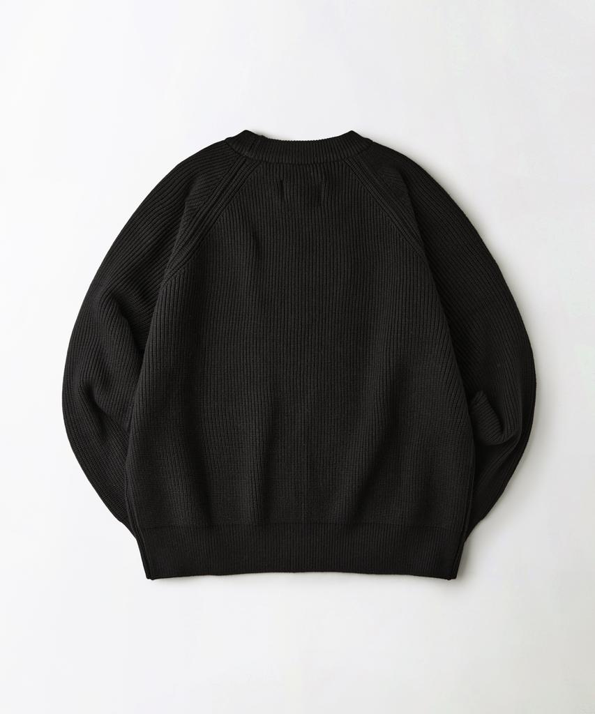 OUTSTANDING Raglan Crew Neck Knit_Black