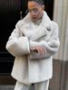 Manteau d'hiver pour femme en fausse fourrure de vison - Écologique et épais
