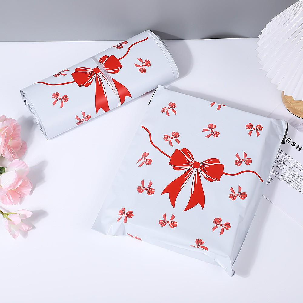 Thickened Pink Bow Clothing Packaging Bag for Express Transport