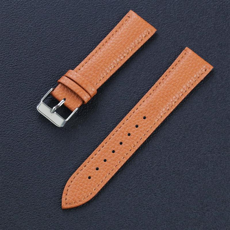 Colorful Genuine Leather Watch Strap - Soft, Waterproof & Durable with Pin Buckle, Available In 10~22mm Sizes