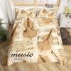 Newspaper Duvet Cover for Child Teens Adults Lightweight Quilt Cover with 2 Pillowcase Music Culture Magazines Print Bedding Set