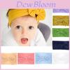 Lovely Baby Nylon Bow Bunny Ear Headband Soft Broadside Hair Accessory For Child With Good Elasticity