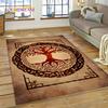 3D Tree of Life Nature Viking Yggdrasil Norse Rug Carpet for Living Room Bedroom Decor,Non-slip Decoration for Sofa Doormat Gift