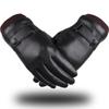 Gants en Cuir Homme Automne Hiver Velours Épais Chaud Coupe-vent Imperméable Écran Tactile Extérieur Équitation Moto Gants en Coton