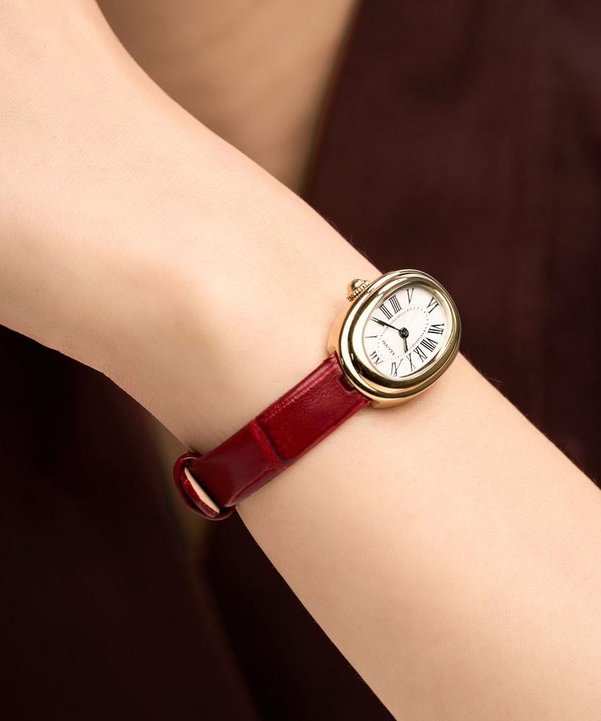 Loideu Awesome Oval Women'S Leather Watch Ll2G25802X