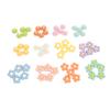 60PCS Set Resin Flower Charm Lightweight Slick Flower Charms Embellishment for Handcraft
