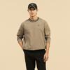 CHALLENGER Men'S Essential Round Neck Sweatshirt Windbreaker Woven Top Beige