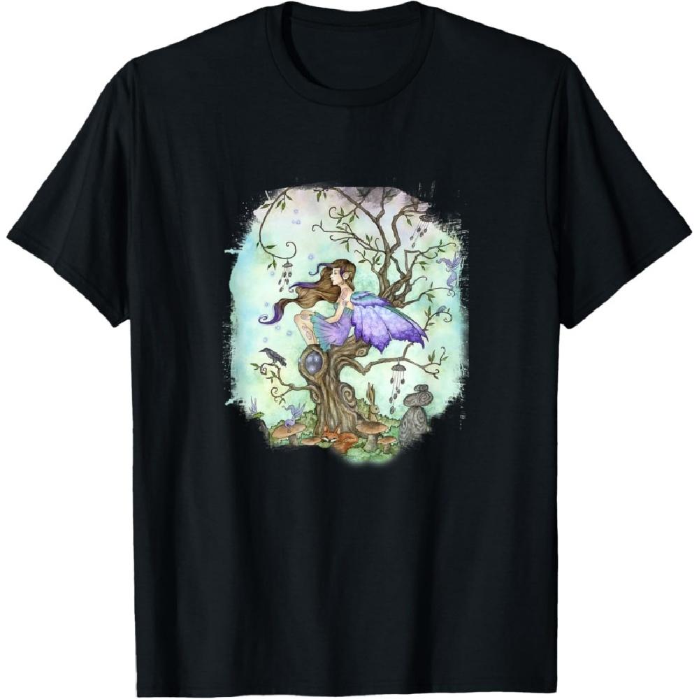 Amy Brown Art, Wind Chimes Faery Fairy T-Shirt