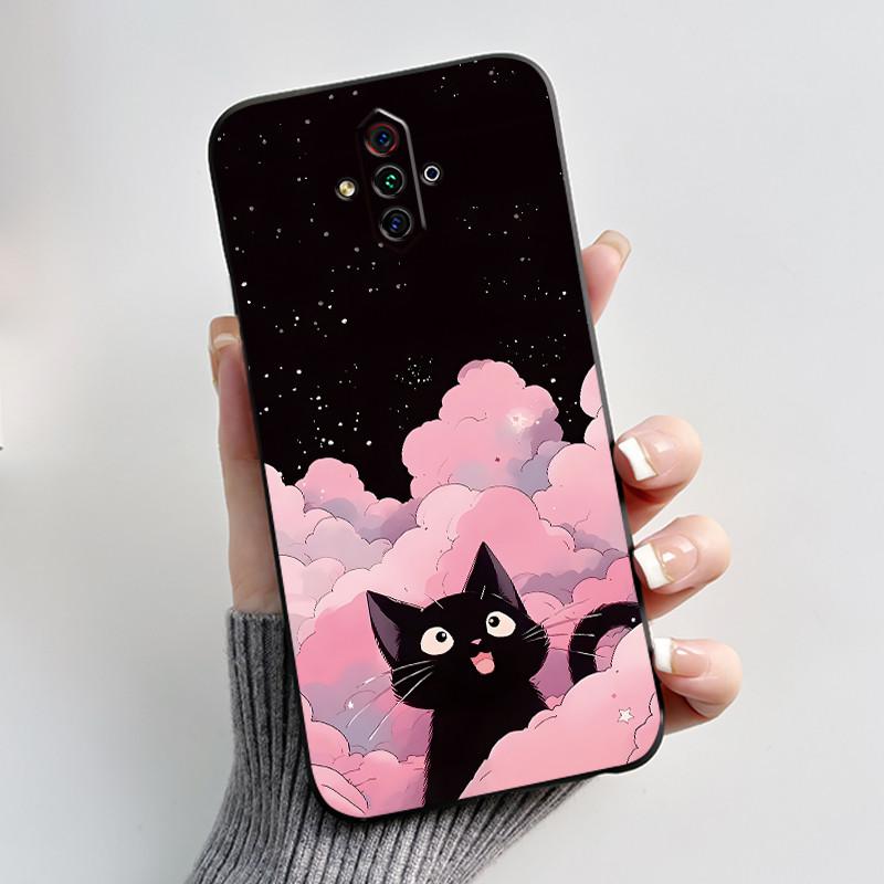 For ZTE Nubia Play 5G NX651J Case Cute Heart Rabbit Black Soft Silicone Shockproof Back Cover For Nubia RedMagic 5G Lite Casing