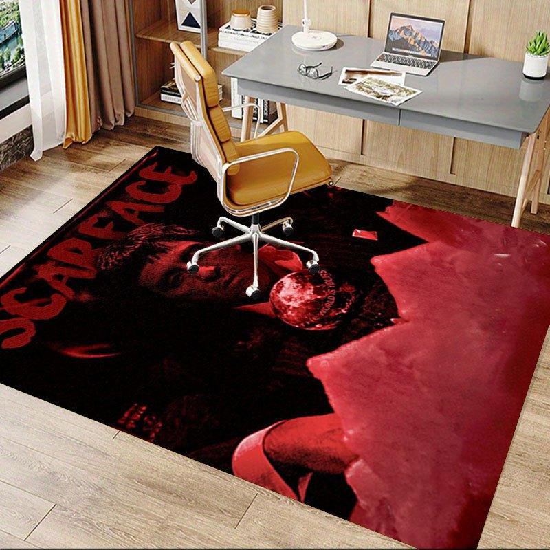 1 stuks Scarface Kantoor Tapijt Stoelmatten Zacht, Comfortabel, Alle Seizoenen, Perfect voor Huis, Slaapkamer, of Kantoor Decoratie, Perfect Cadeau voor