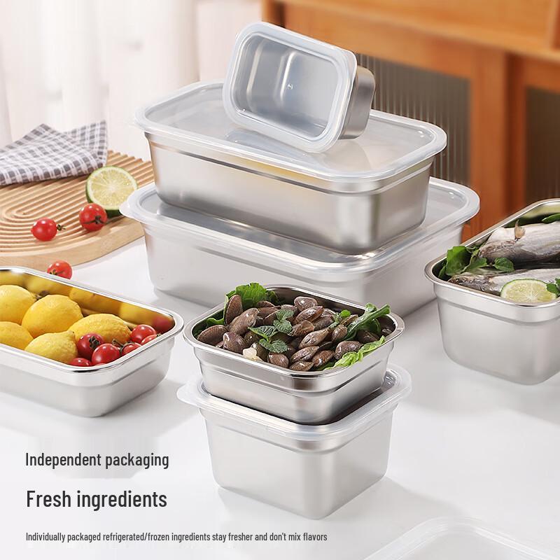 HUIHUADU Stainless Steel Refrigerator Food Storage Container