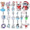925 Silver Ice&Snow Charms Xmas Snowman Penguin Elk Rabbit Polar Bears Fit Original Bracelet Pendant Women Jewelry Acc
