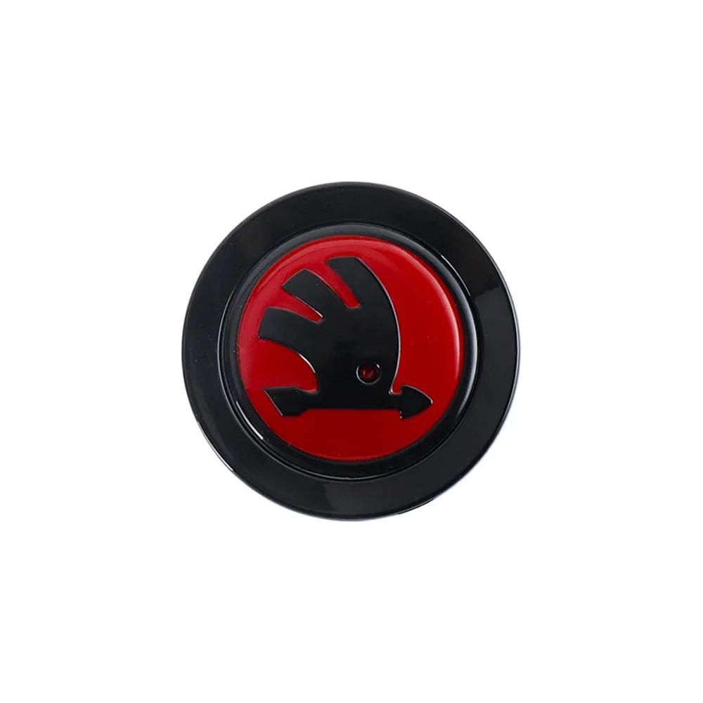 2025 New 1PC Car Steering Wheel Logo Badge Cover Sticker for Skoda Vision-E 440 Felicia Afriq Kamio Fabia Octavia Kodiak Kamik Y