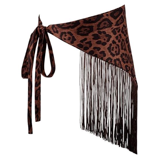 Yousheng Long Skinny Scarf Belt Boho Waist Sash Tie Women Tassel Triangular Scarf Belt Retro Floral Waist Accessory for Dresses Jeans