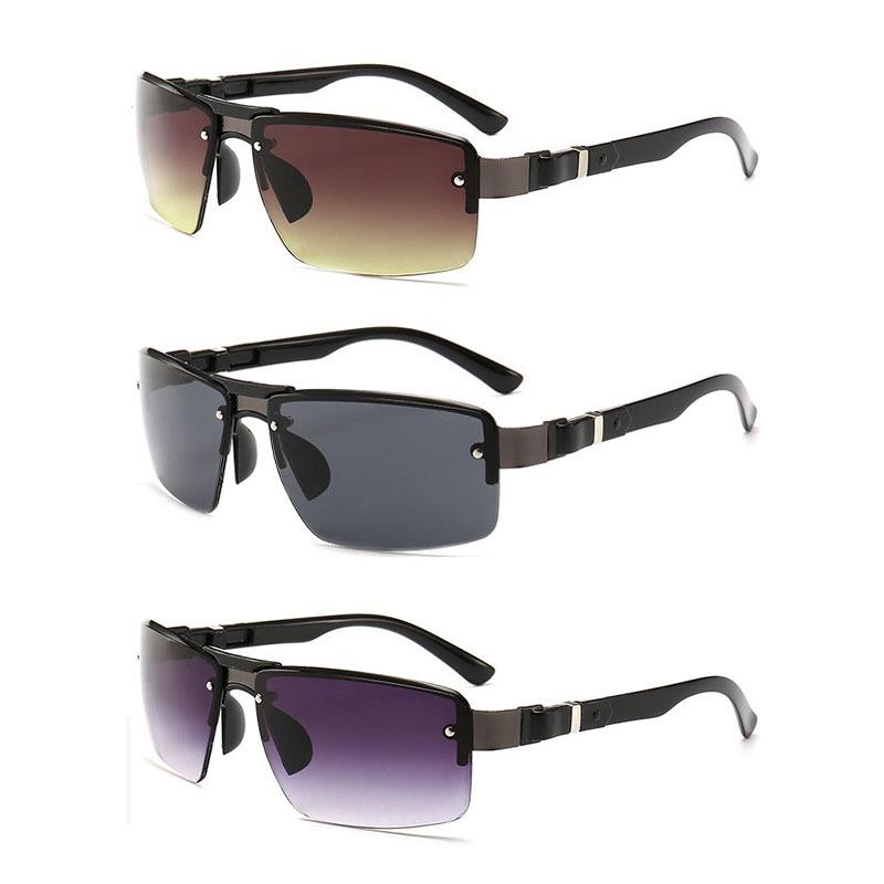 Fashion Men Vintage Metal Rectangle Sunglasses Classic Sun Glasses Coating Lens Driving Eyewear Men Women Sunglasses EMA