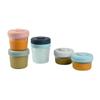 BÉABA - Set of 6 Portion Containers with Clip - 1st Age - 100% Airtight - Stackable